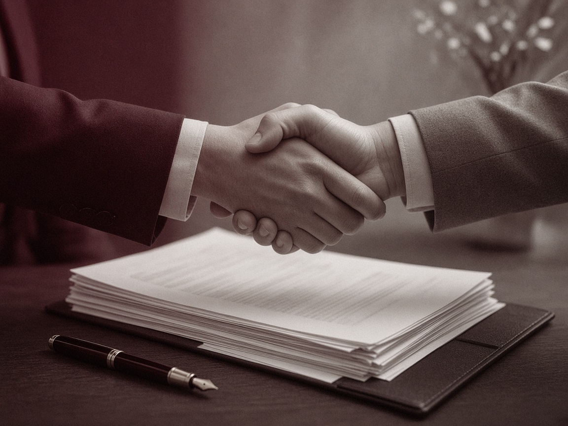 Handshake over transaction documents